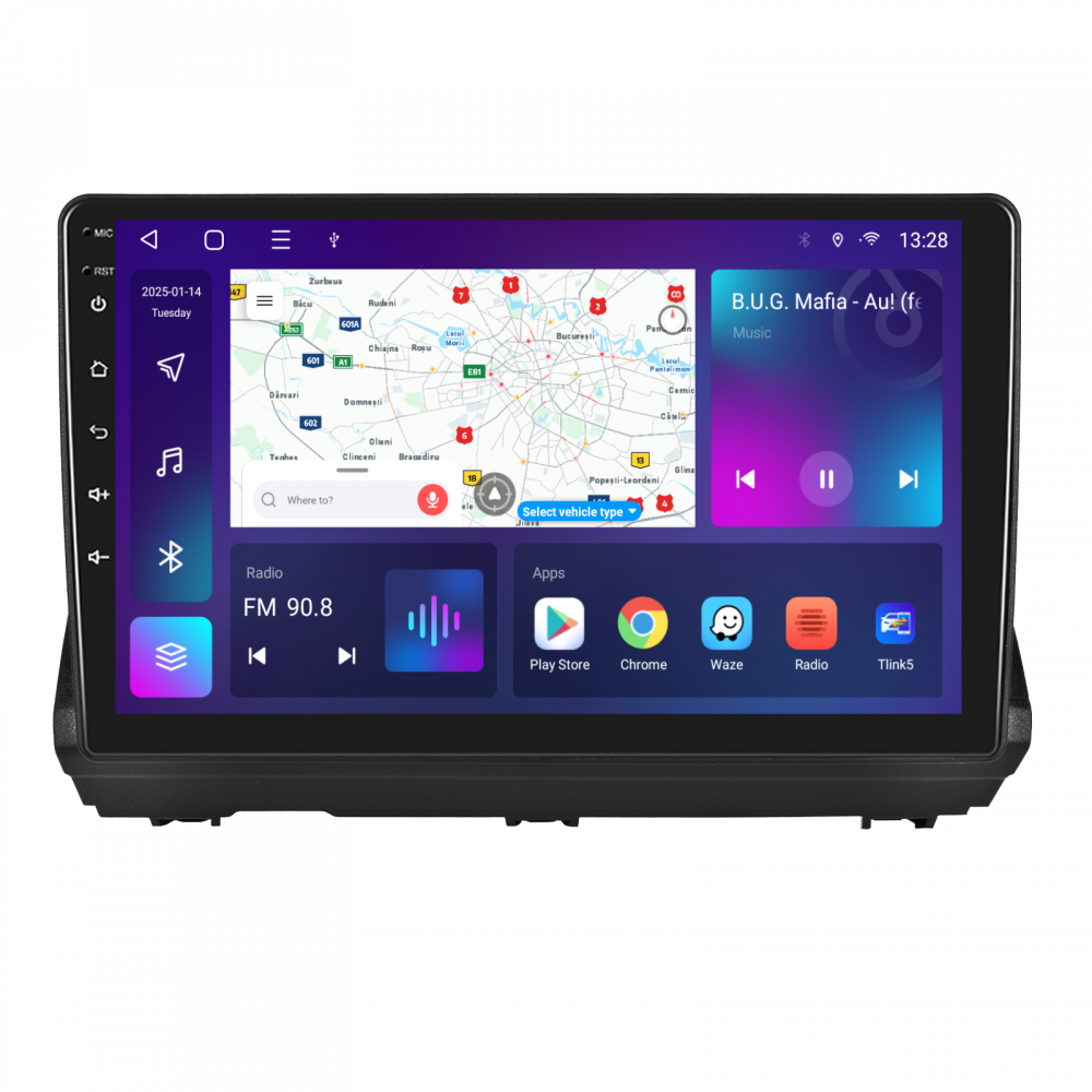 Navigație Android Dacia Logan 3 / Duster / Sandero 2021-2023 – 10.1", 4+64GB, Carplay, SIM 4G [1]