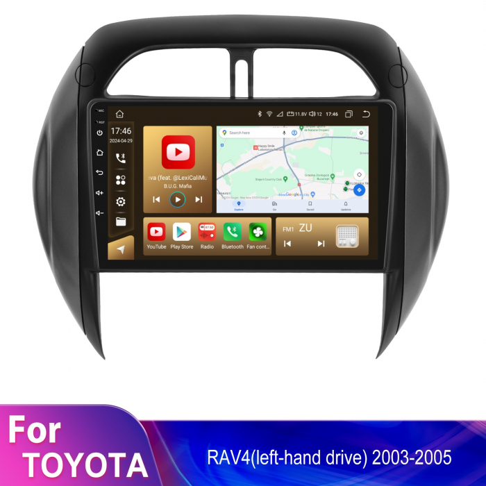 Navigatie Toyota RAV4 (2003-2005), Android 12, 2GB RAM 32GB, DSP, Carplay si Android auto, ecran 9 inch [7]