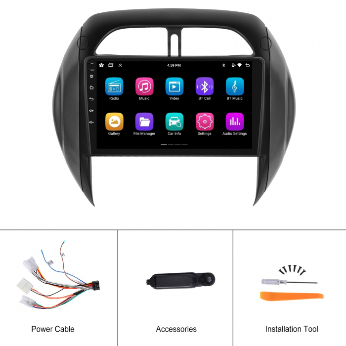Navigatie Toyota RAV4 (2003-2005), Android 12, 2GB RAM 32GB, DSP, Carplay si Android auto, ecran 9 inch [9]