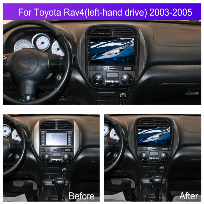 Navigatie Toyota RAV4 (2003-2005), Android 12, 2GB RAM 32GB, DSP, Carplay si Android auto, ecran 9 inch [4]