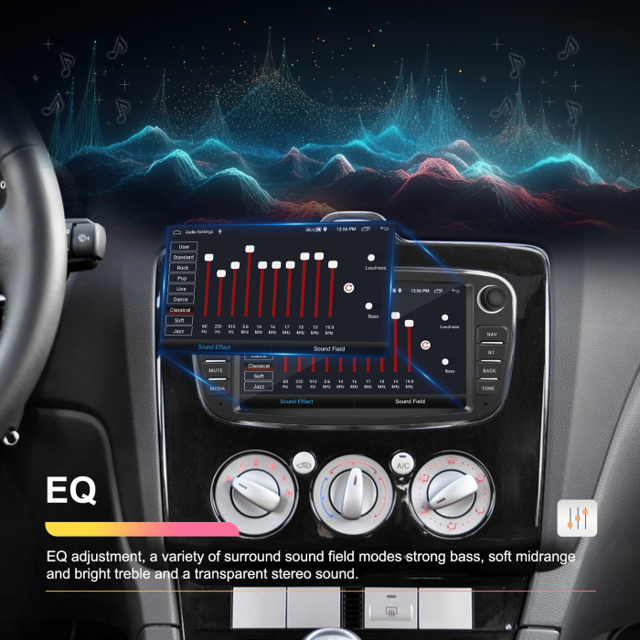 Navigatie dedicata Ford Focus|Kuga|Mondeo|S-Max|C-Max|Galay (2006-2011) Android 13, 2GB+64GB, Carplay si Android Auto, DSP, RDS ecran 7 inch [4]