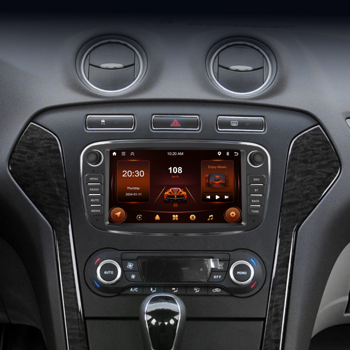 Navigatie dedicata Ford Focus|Kuga|Mondeo|S-Max|C-Max|Galay (2006-2011) Android 13, 2GB+64GB, Carplay si Android Auto, DSP, RDS ecran 7 inch [2]