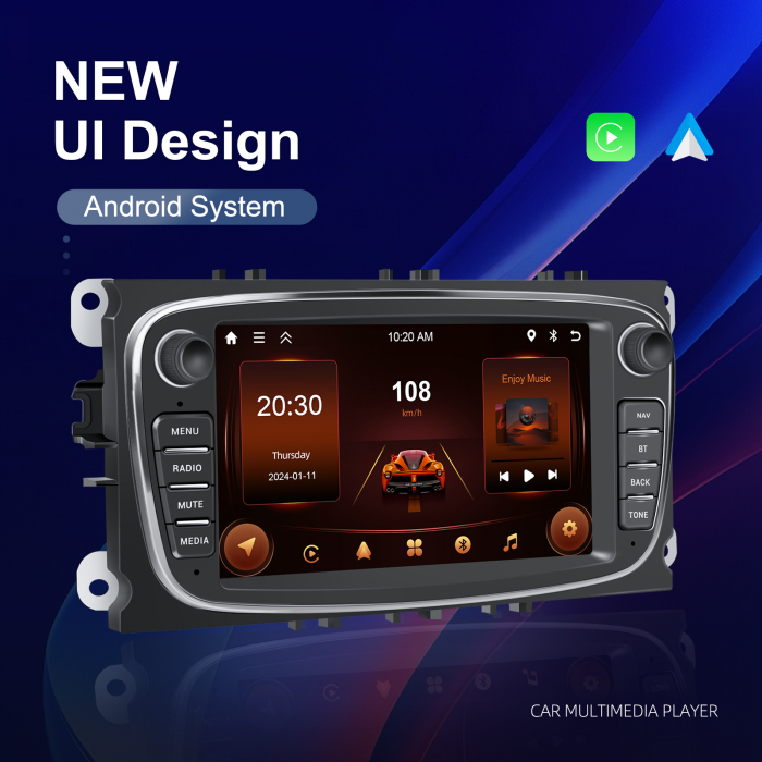 Navigatie dedicata Ford Focus|Kuga|Mondeo|S-Max|C-Max|Galay (2006-2011) Android 13, 2GB+64GB, Carplay si Android Auto, DSP, RDS ecran 7 inch [13]