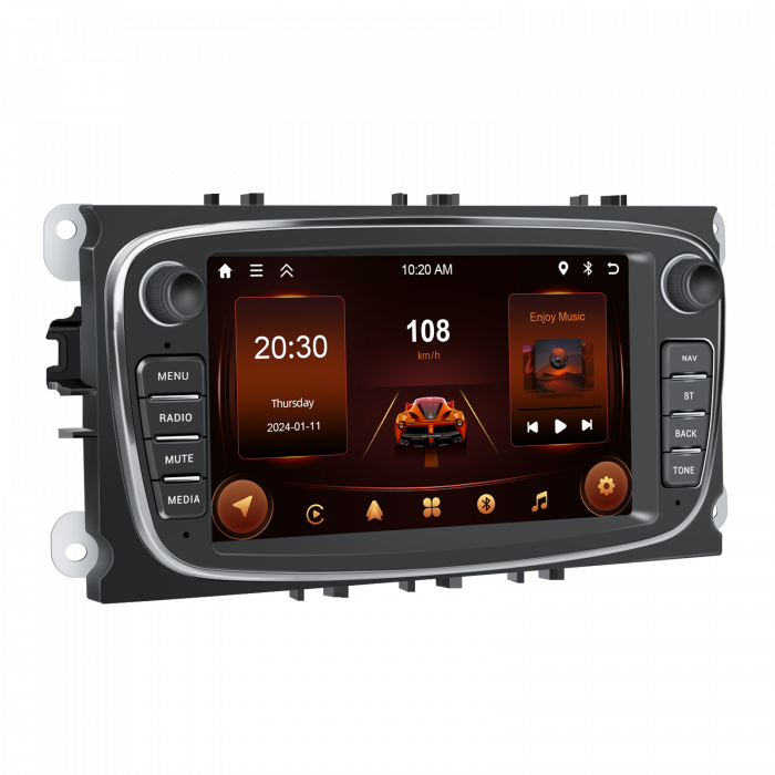 Navigatie dedicata Ford Focus|Kuga|Mondeo|S-Max|C-Max|Galay (2006-2011) Android 13, 2GB+64GB, Carplay si Android Auto, DSP, RDS ecran 7 inch [9]