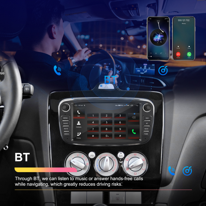 Navigatie dedicata Ford Focus|Kuga|Mondeo|S-Max|C-Max|Galay (2006-2011) Android 13, 2GB+64GB, Carplay si Android Auto, DSP, RDS ecran 7 inch [11]