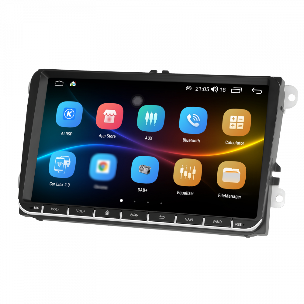 Navigatie dedicata Volkseagen, Skoda, Seat cu Android 4 GB RAM 32 GB ROM, Slot SIM 4G, DSP, CarPlay si Android Auto wi-fi, ecran de 9 inch [3]