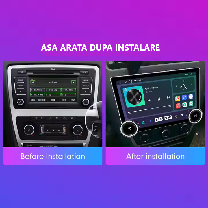 Navigatie Skoda Octavia 2 (2004-2013) FULL HD 1080P, 11.8” 2+64 GB, CarPlay si Android Auot wifi [3]