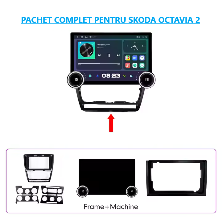 Navigatie Skoda Octavia 2 (2004-2013,DIAMOND 2K QLED, 4+64 GB, ecran 11.8 inch 2000x1200, procesor Octa-Core 2.0ghz [2]