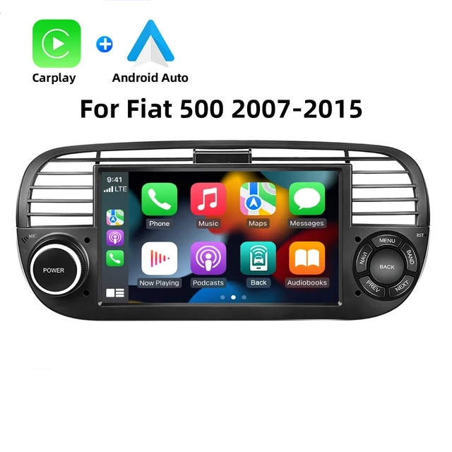 Navigatie Fiat 500 (2007-2014) cu Android 12, 2GB 64GB, Carplay și Android Auto Wi-fi, ecran 7 inch [2]