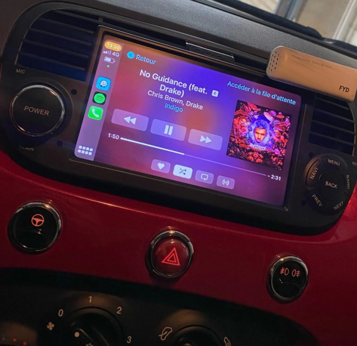 Navigatie Fiat 500 (2007-2015) cu Android 13, 2GB 64GB, Carplay și Android Auto Wi-fi, ecran 7 inch Rama Alba [14]