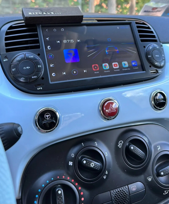 Navigatie Fiat 500 (2007-2014) cu Android 12, 2GB 64GB, Carplay și Android Auto Wi-fi, ecran 7 inch [10]
