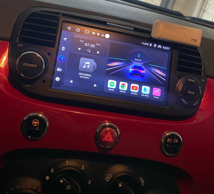 Navigatie Fiat 500 (2007-2014) cu Android 12, 2GB 64GB, Carplay și Android Auto Wi-fi, ecran 7 inch [12]
