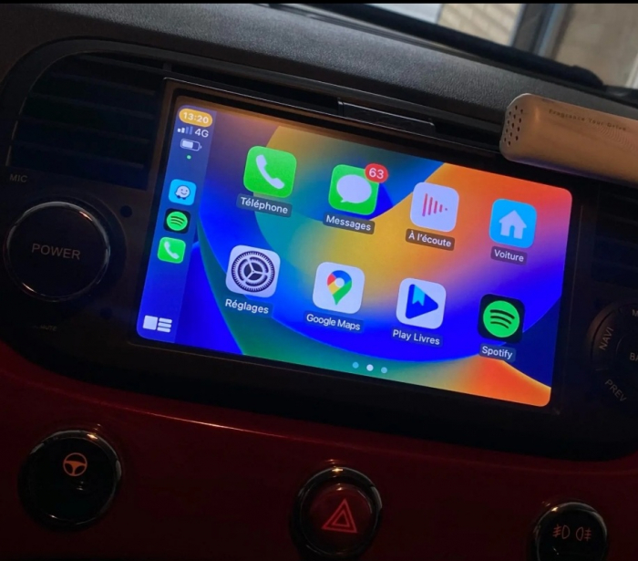 Navigatie Fiat 500 (2007-2014) cu Android 12, 2GB 64GB, Carplay și Android Auto Wi-fi, ecran 7 inch [13]