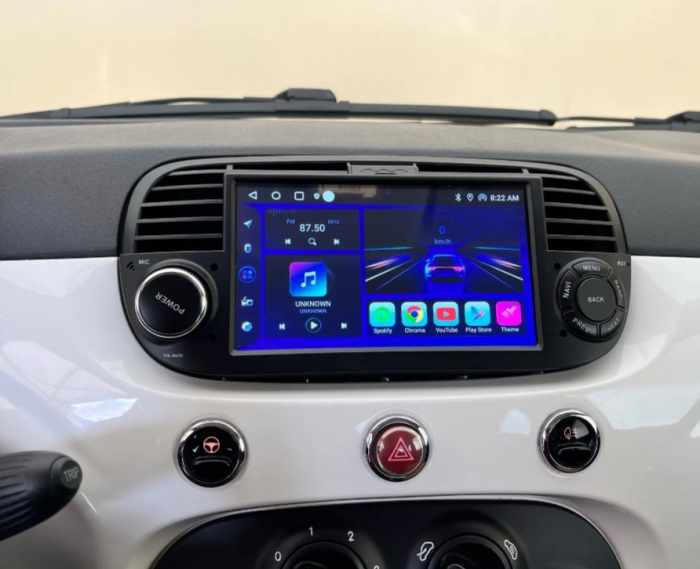 Navigatie Fiat 500 (2007-2014) cu Android 12, 2GB 64GB, Carplay și Android Auto Wi-fi, ecran 7 inch [7]