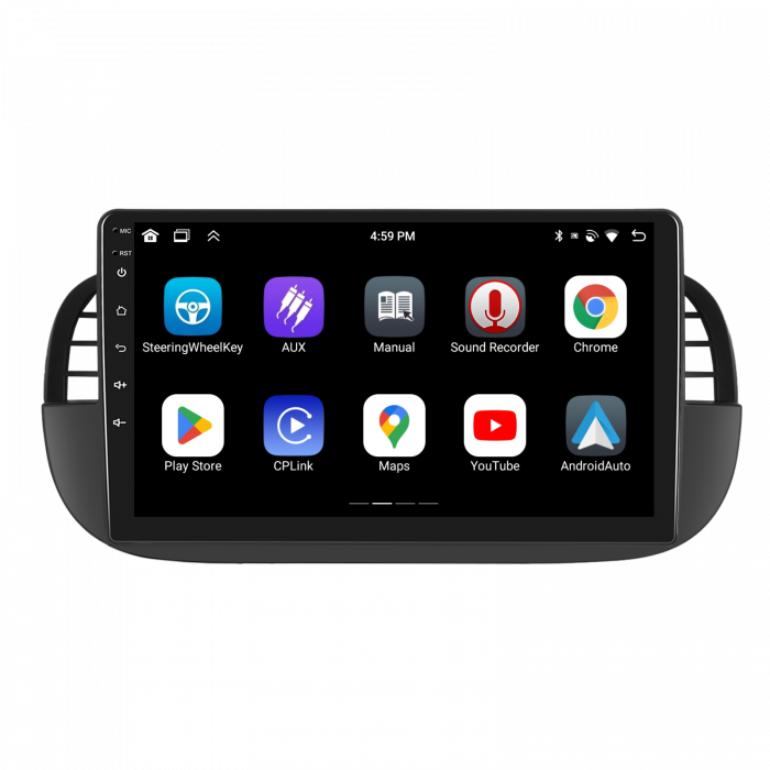 Navigatie FIAT 500 (2007-2015), Android 12, 4GB RAM 64GB, SLOT SIM 4G, DSP, Carplay si Android auto, ecran 9 inch [4]