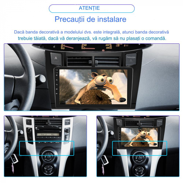 Navigatie Toyota Yaris (2006-2011), Android 12, 8GB RAM 128GB,SLOT SI 4G. DSP, Carplay si Android auto, ecran 9 inch [2]