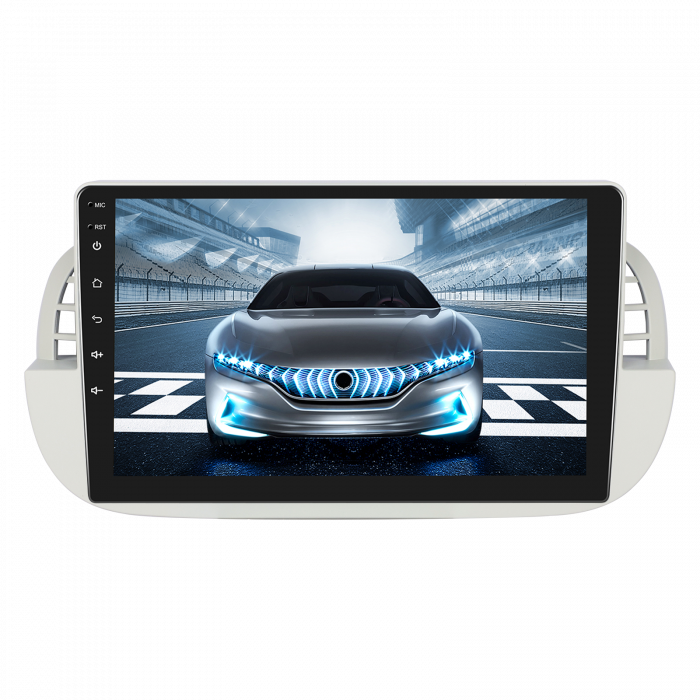 Navigatie FIAT 500 (2007-2015), Android 12, 2GB RAM 32GB, DSP, Carplay si Android auto, ecran 9 inch alb [7]