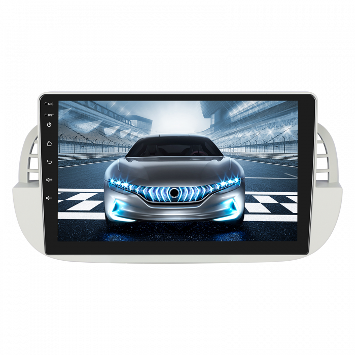 Navigatie FIAT 500 (2007-2015), Android 12, 8GB RAM 128GB, SLOT SIM 4G, DSP, Carplay si Android auto, ecran 9 inch alb [8]