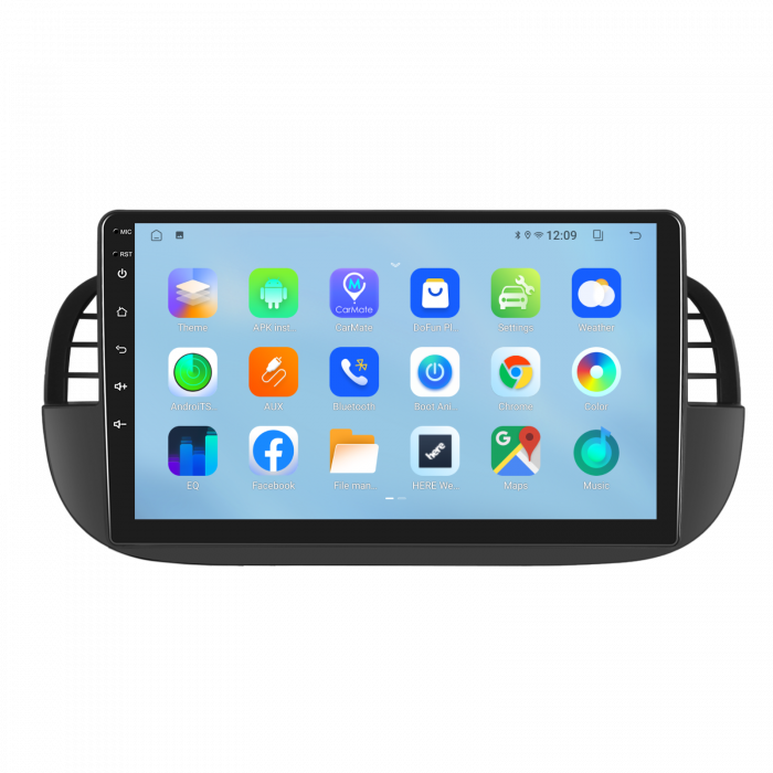 Navigatie FIAT 500 (2007-2015), Android 12, 4GB RAM 64GB, SLOT SIM 4G, DSP, Carplay si Android auto, ecran 9 inch [7]