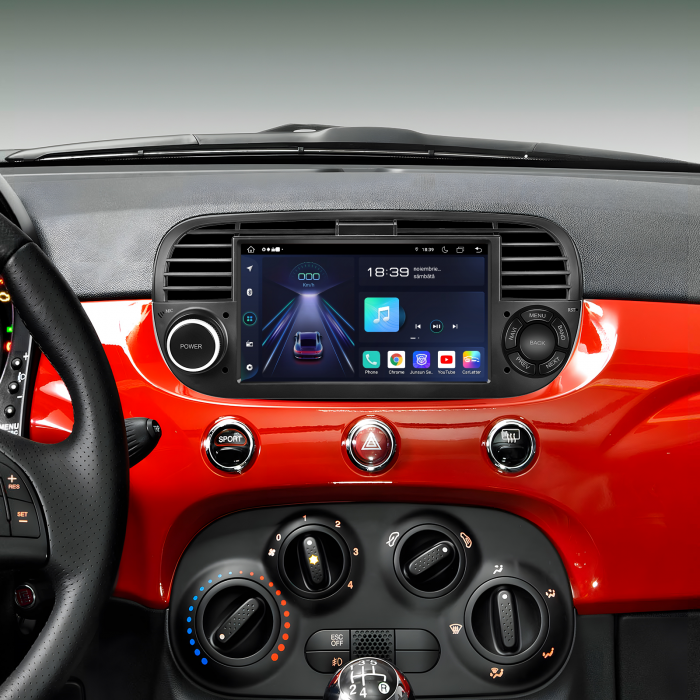 Navigatie Fiat 500 (2007-2015) cu Android 12, 6GB 128GB,SLOT SIM 4G, DSP, Carplay și Android Auto Wi-fi, ecran 7 inch [4]