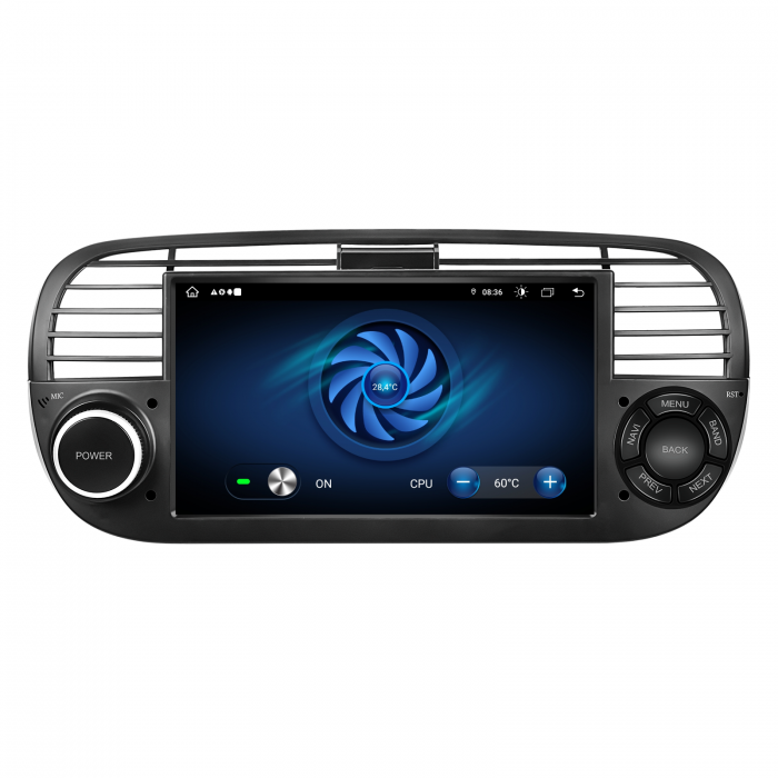 Navigatie Fiat 500 (2007-2015) cu Android 12, 6GB 128GB,SLOT SIM 4G, DSP, Carplay și Android Auto Wi-fi, ecran 7 inch [13]