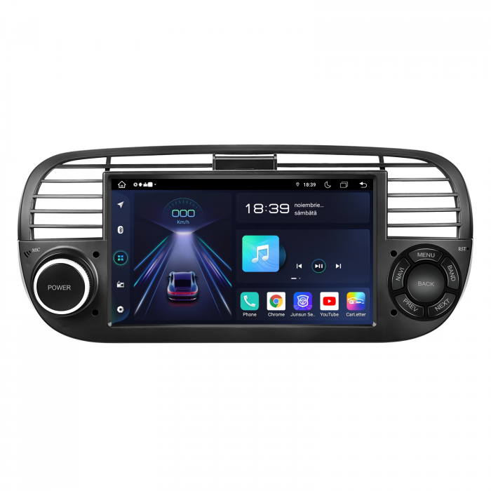 Navigatie Fiat 500 (2007-2015) cu Android 12, 6GB 128GB,SLOT SIM 4G, DSP, Carplay și Android Auto Wi-fi, ecran 7 inch [11]