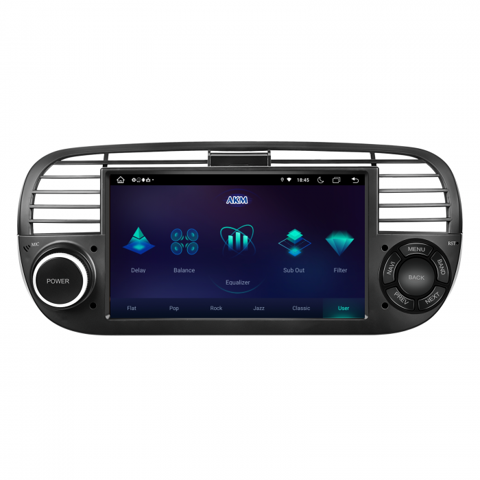 Navigatie Fiat 500 (2007-2015) cu Android 12, 6GB 128GB,SLOT SIM 4G, DSP, Carplay și Android Auto Wi-fi, ecran 7 inch [5]