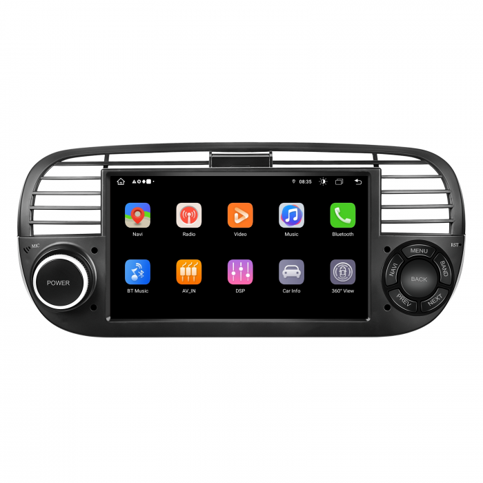 Navigatie Fiat 500 (2007-2015) cu Android 12, 4GB 64GB,SLOT SIM 4G, DSP, Carplay și Android Auto Wi-fi, ecran 7 inch [16]