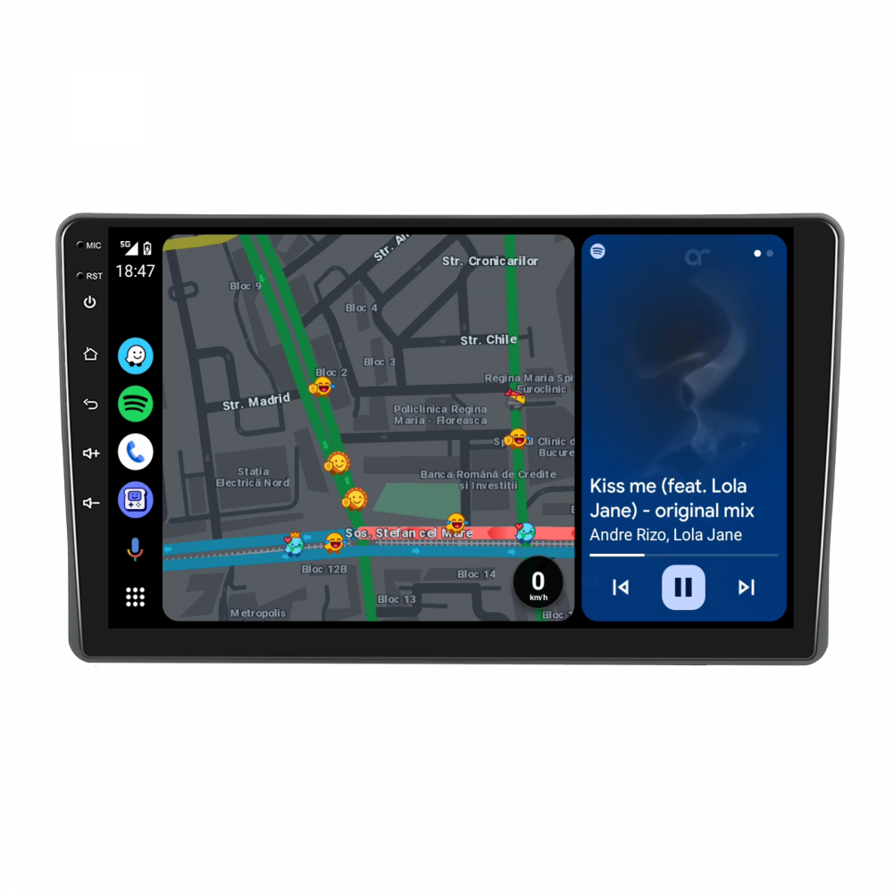 Navigatie Fiat Panda (2003-2012) cu Android, 2GB RAM 32GB ROM, DSP, ecran 9 Inch,Carplay si Android Auto [5]