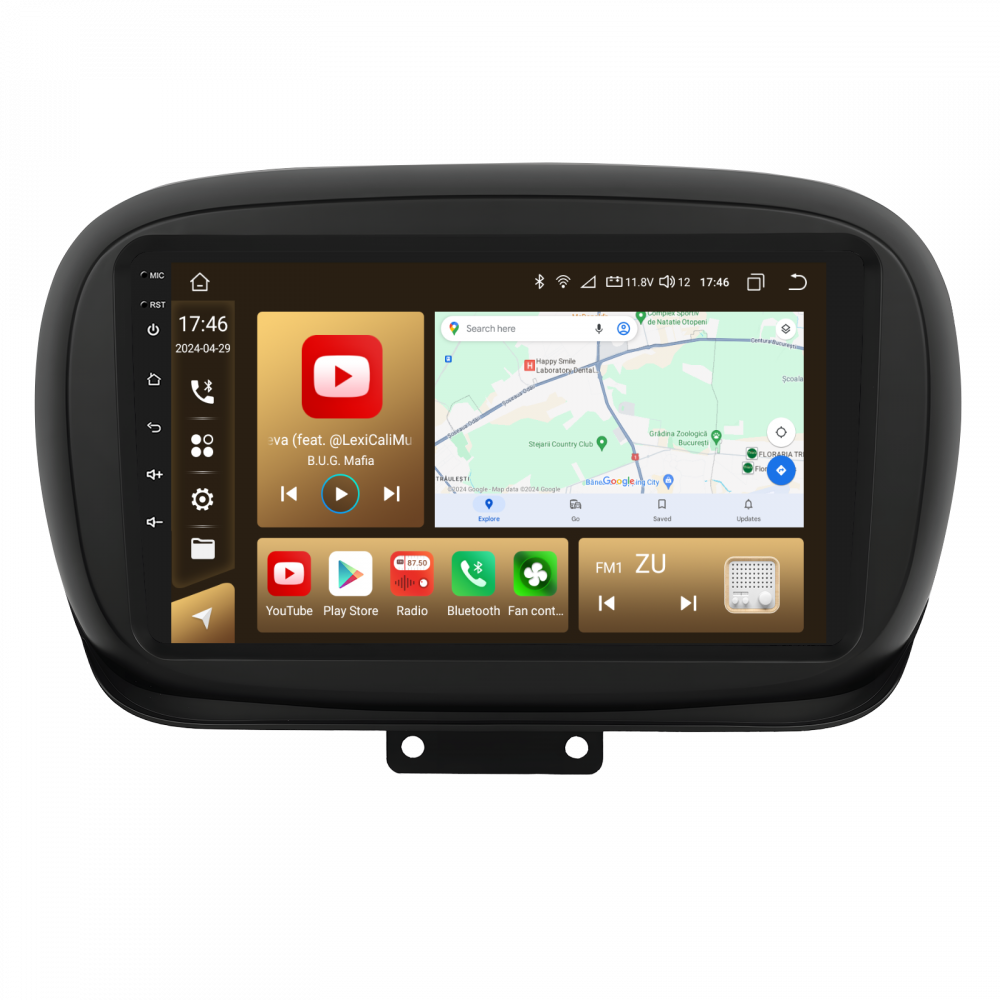Navigatie  Fiat 500X (2014-2020) cu Android, 8GB RAM 128GB ROM, cu SLOT SIM 4G, DSP, ecran 9 Inch,Carplay si Android Auto [1]