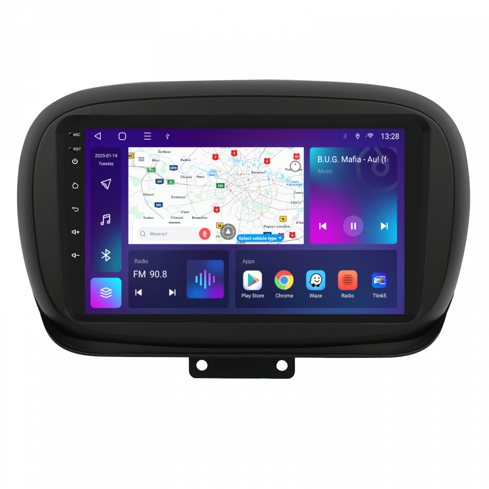 Navigatie  Fiat 500X (2014-2020) cu Android, 4GB RAM 64GB ROM, cu SLOT SIM 4G, DSP, ecran 9 Inch,Carplay si Android Auto [1]