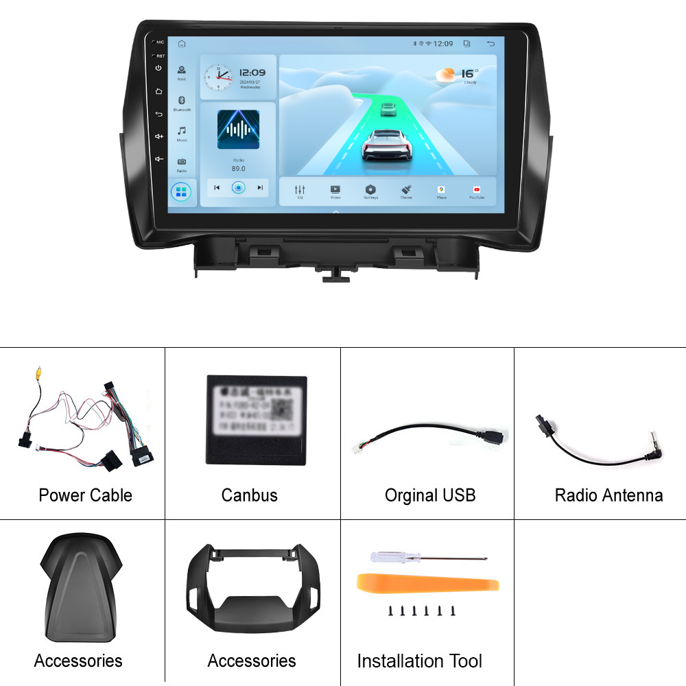 Navigatie Ford Kuga (2012-2019), Android 12, 4GB RAM 64GB, DSP, Carplay si Android auto, ecran 9 inch [7]