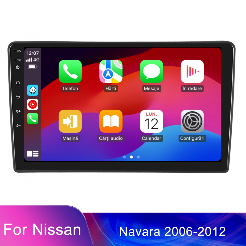 Navigatie Nissan Navara (2006-2012), Android 12, 2GB RAM 32GB, DSP, Carplay si Android auto, ecran 9 inch [3]