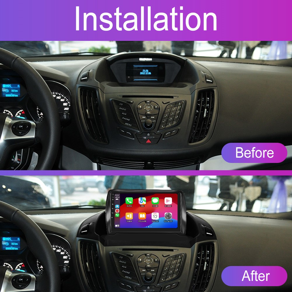 Navigatie Ford Kuga (2012-2019), Android 12, 4GB RAM 64GB, DSP, Carplay si Android auto, ecran 9 inch [2]