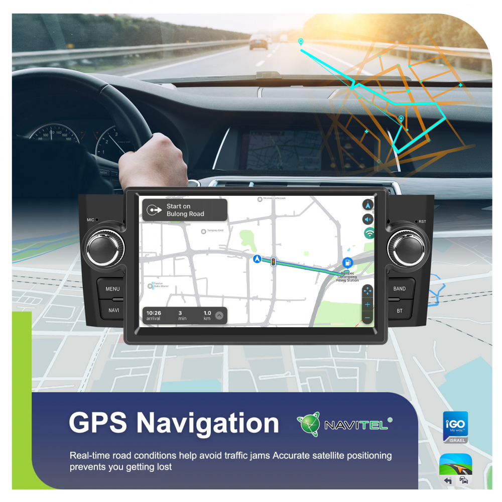 Navigație Android 15 Fiat Linea (2007-2012), 4GB RAM, 64GB, DSP, CarPlay, Android Auto, Ecran 7 [9]