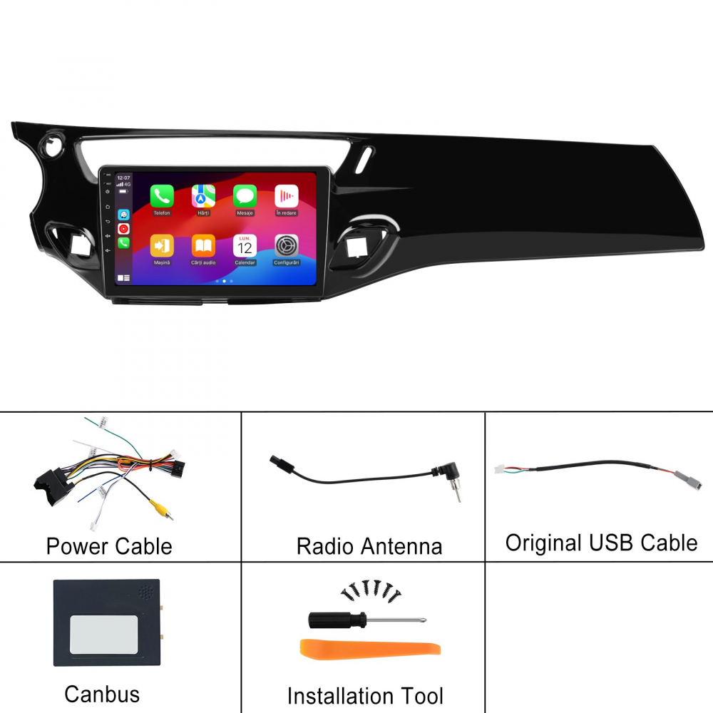 Navigatie Citroen C3 MK2SC (2009-2016) cu Android, 8GB RAM 128GB ROM, cu SLOT SIM 4G, DSP, ecran 9 Inch, Carplay si Android Auto [11]