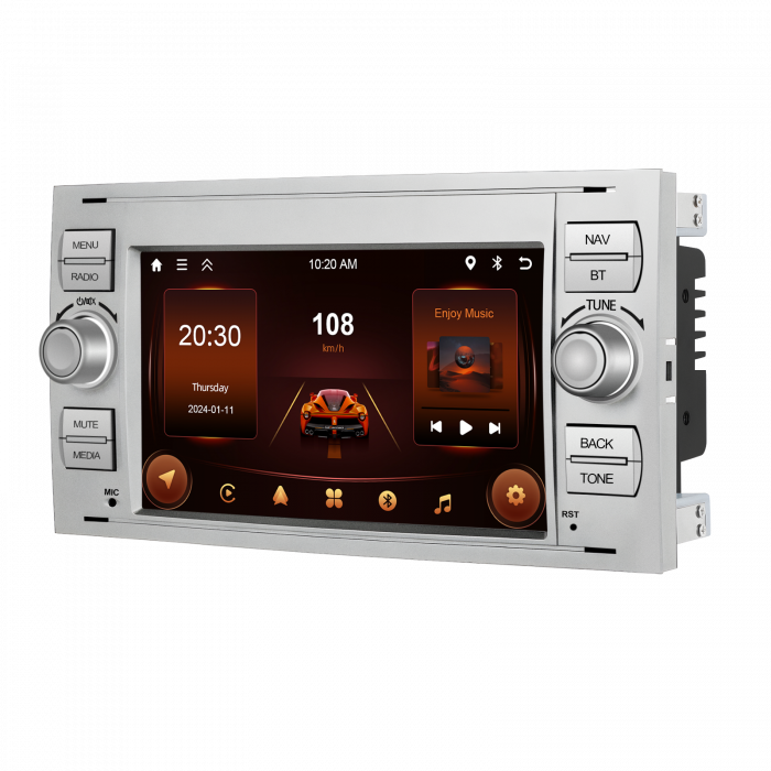 Navigatie Ford (2005-2014) cu Android 13, 2GB RAM 64GB, DSP,RDS, CarPlay si Android Auto Wireles Ecran de 7 Inch [4]