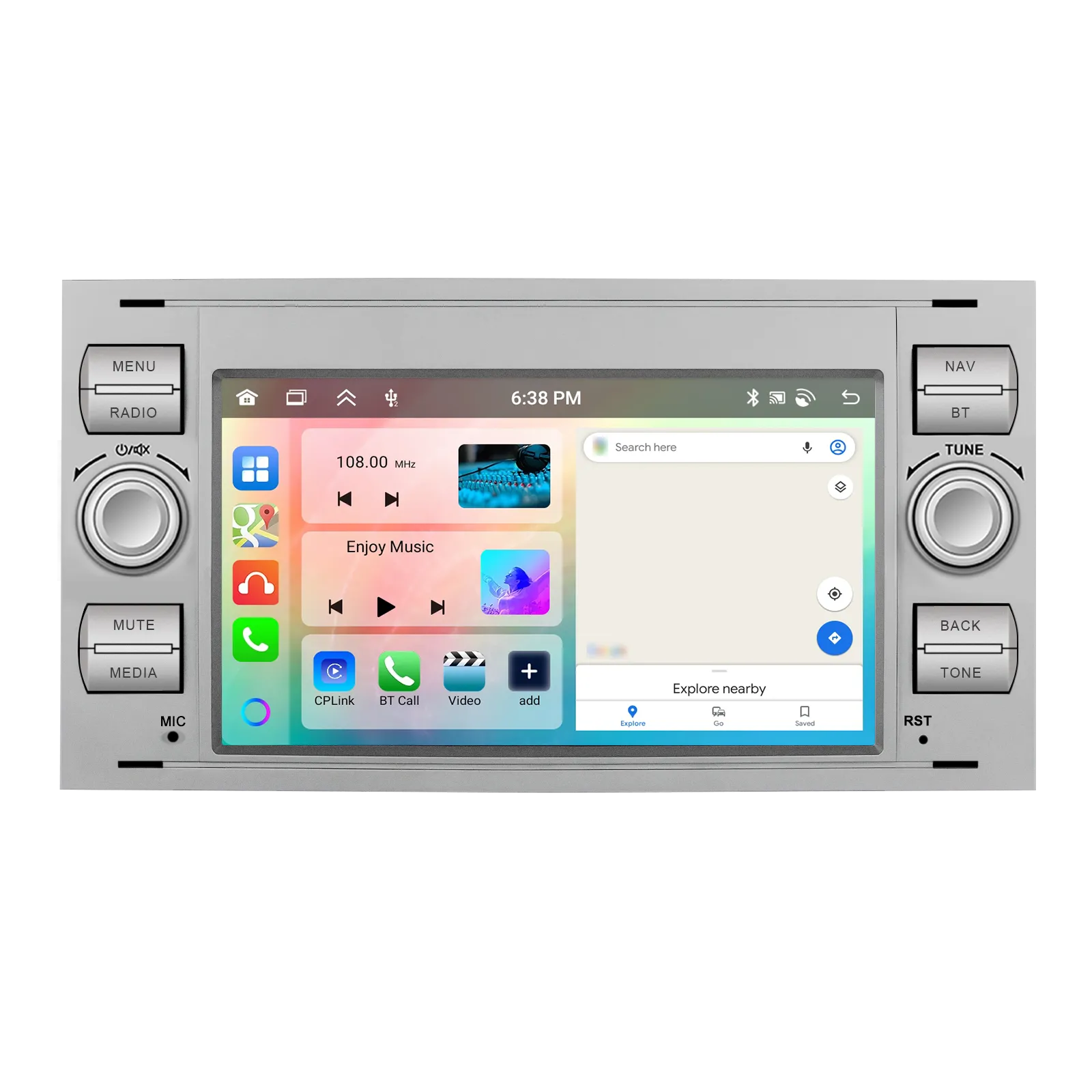 Navigatie Ford (2005-2014) cu Android, 4GB RAM 64GB, DSP,RDS, CarPlay si Android Auto Wireles Ecran de 7 Inch GR [3]