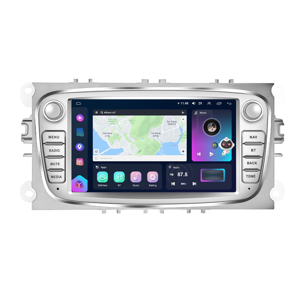Navigatie Ford Focus 2,Kuga,S Max,Mondeo,C Max,cu Android 4+64 GB,Slot SIM 4G, Ecran de 7 Inch, CarPlay si Android Auto [3]