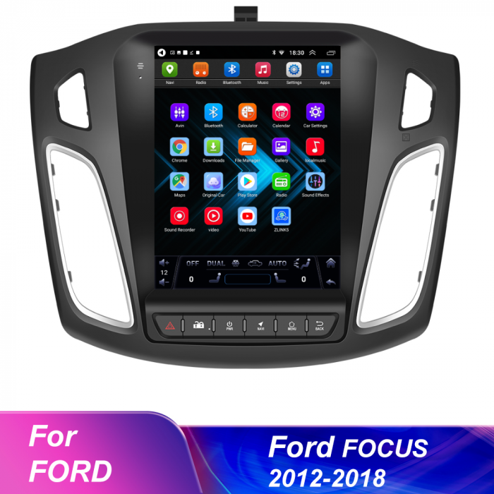 Navigatie Ford Focus (2012-2018) Tip Tesla, Android 12, 2GB 32GB, DSP, CarPlay si Android Auto, ecran 9,7 inch [8]
