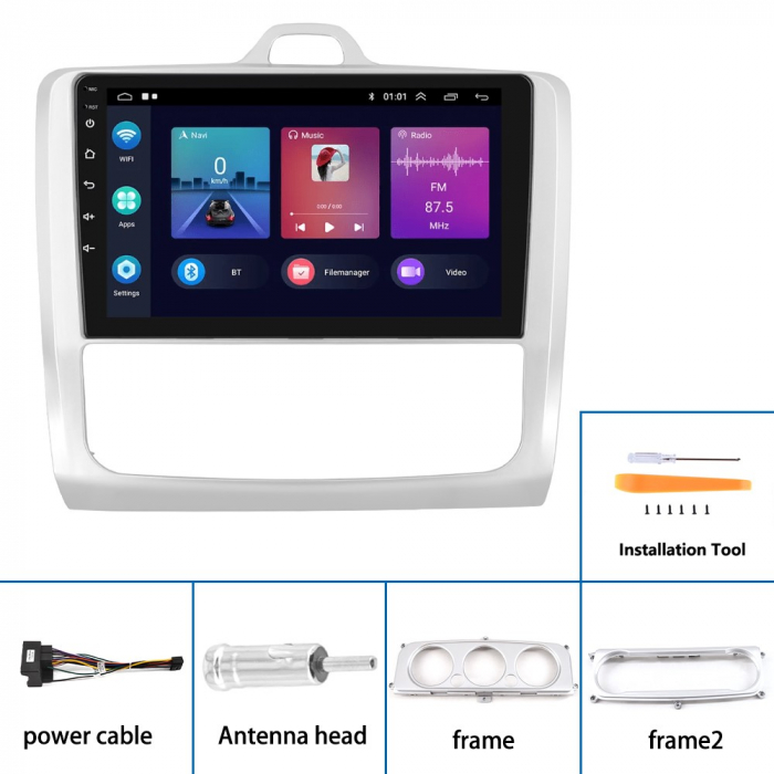 Navigatie Ford Focus MK2 (2004-2011) cu Android 11, 2GB RAM 32 GB ROM ecran 9 Inch,Carplay si Android Auto [8]
