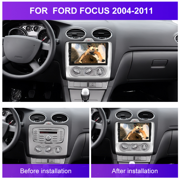 Navigatie Ford Focus MK2 (2004-2011) cu Android 11, 2GB RAM 32 GB ROM ecran 9 Inch,Carplay si Android Auto [4]