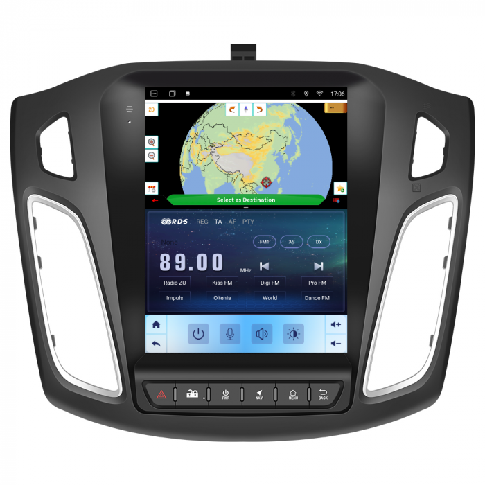 Navigatie Ford Focus (2012-2018) Tip Tesla, Android 12, 4GB RAM 64GB, SLOT SIM 4G, DSP, CarPlay si Android Auto, ecran 9,7 inch [14]