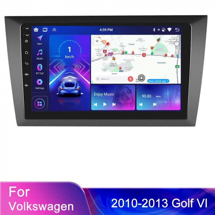 Navigatie Golf 6 (2009-2013), Android 12, 2GB RAM 32GB, DSP, Carplay si Android auto, ecran 9 inch [5]