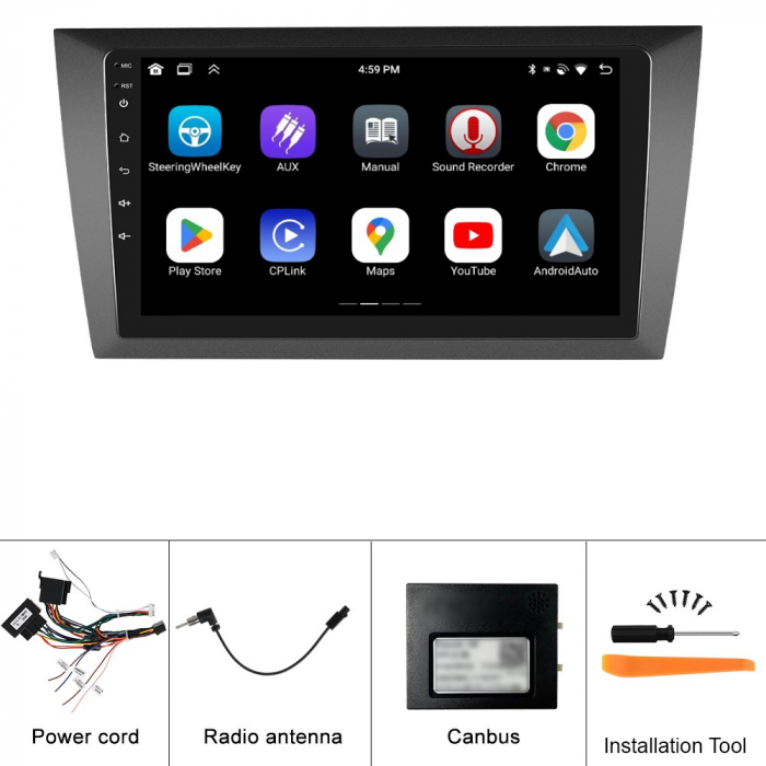 Navigatie Golf 6 (2009-2013), Android 12, 2GB RAM 32GB, DSP, Carplay si Android auto, ecran 9 inch [8]