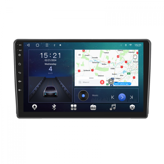 Navigatie Ford Focus MK 2 (2005-2008), Android 12, 4GB RAM 64GB,SLOT SIM 4G, DSP, Carplay si Android auto, ecran 9 inch [6]