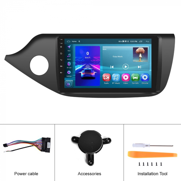 Navigatie Kia Seed 2012 cu Android 11, 2GB RAM 32 GB ROM ecran 9 Inch,Carplay si Android Auto [6]