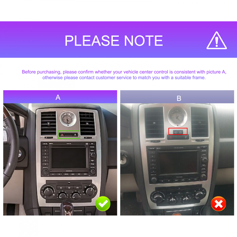 Navigatie CHRYSLER C300 2006, Android 12, 2K QLED, 4GB RAM 64GB,SLOT SIM 4G, DSP, Carplay si Android auto, ecran 9 inch [2]