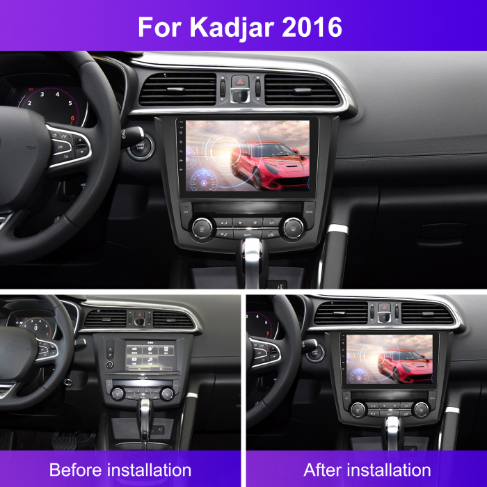 Navigatie Renault Kadjar (2015-2017) , Android 12, 4GB RAM 64GB, SLOT SIM 4G, DSP, Carplay si Android auto, ecran 9 inch [7]
