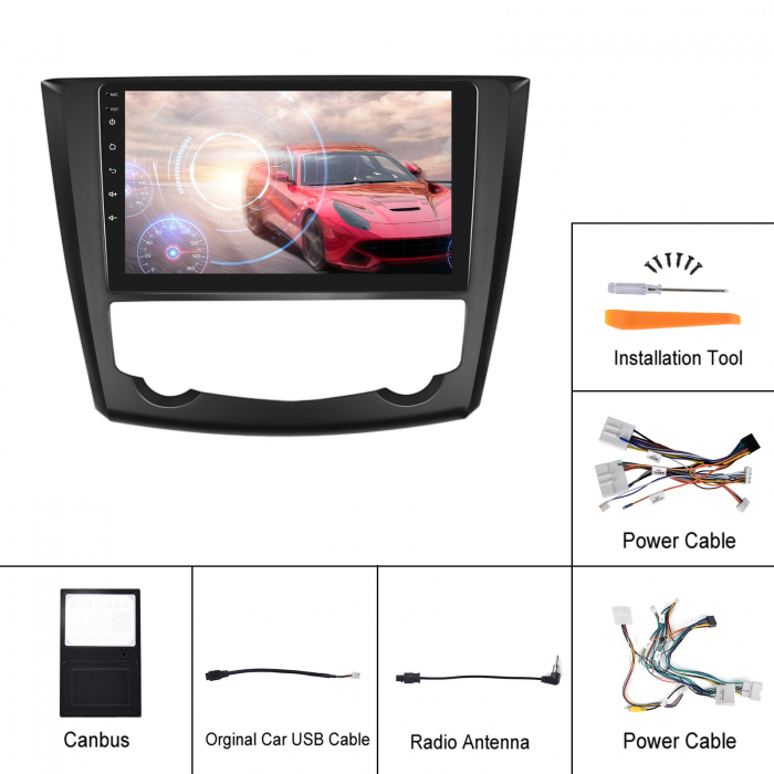 Navigatie Renault Kadjar (2015-2017) , Android 12, 8GB RAM 128GB, SLOT SIM 4G, DSP, Carplay si Android auto, ecran 9 inch [10]
